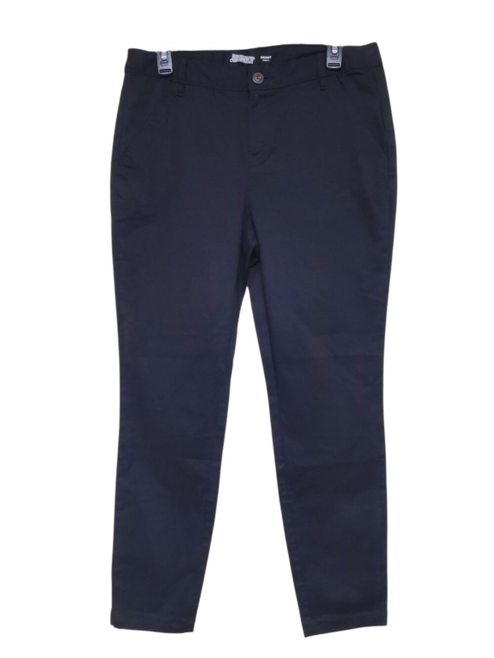 Old Navy Skinny Women's Black Khaki Chino Slim Leg Uniform Pants Size 8
